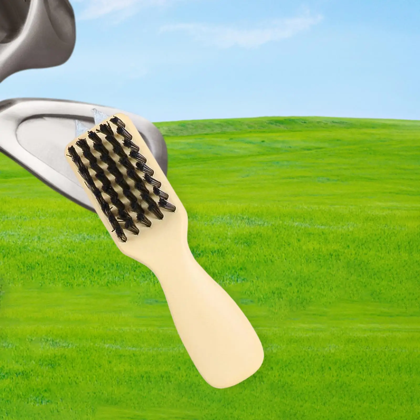 Durable Golf Shoes Brush Dirty Remover, Cleaning Bristles with Shoehorn Handle and Wrench