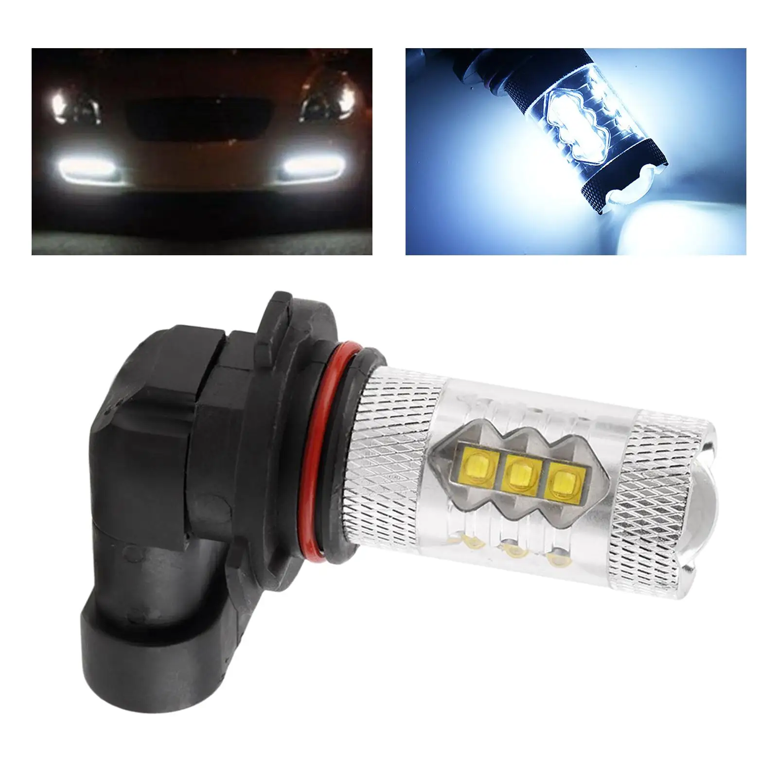 HB4 9006 Fog Lights 80W IP67 Waterproof Replacement Universal Driving Signal Bulbs Headlight Fog Lamps Bulbs for Car Truck