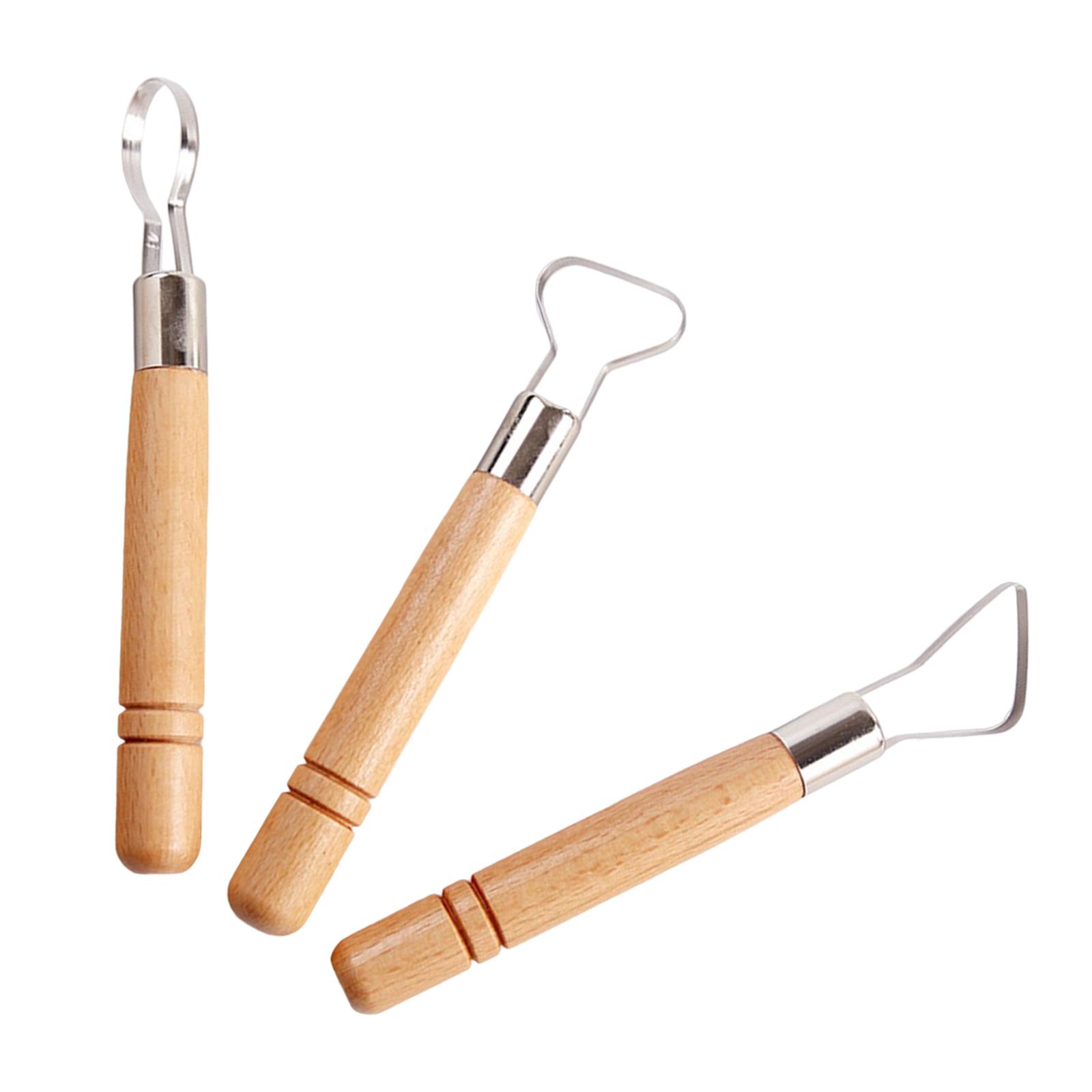 3pcs Clay Pottery   Trimming Loop Texture Tools for Beginners Artists