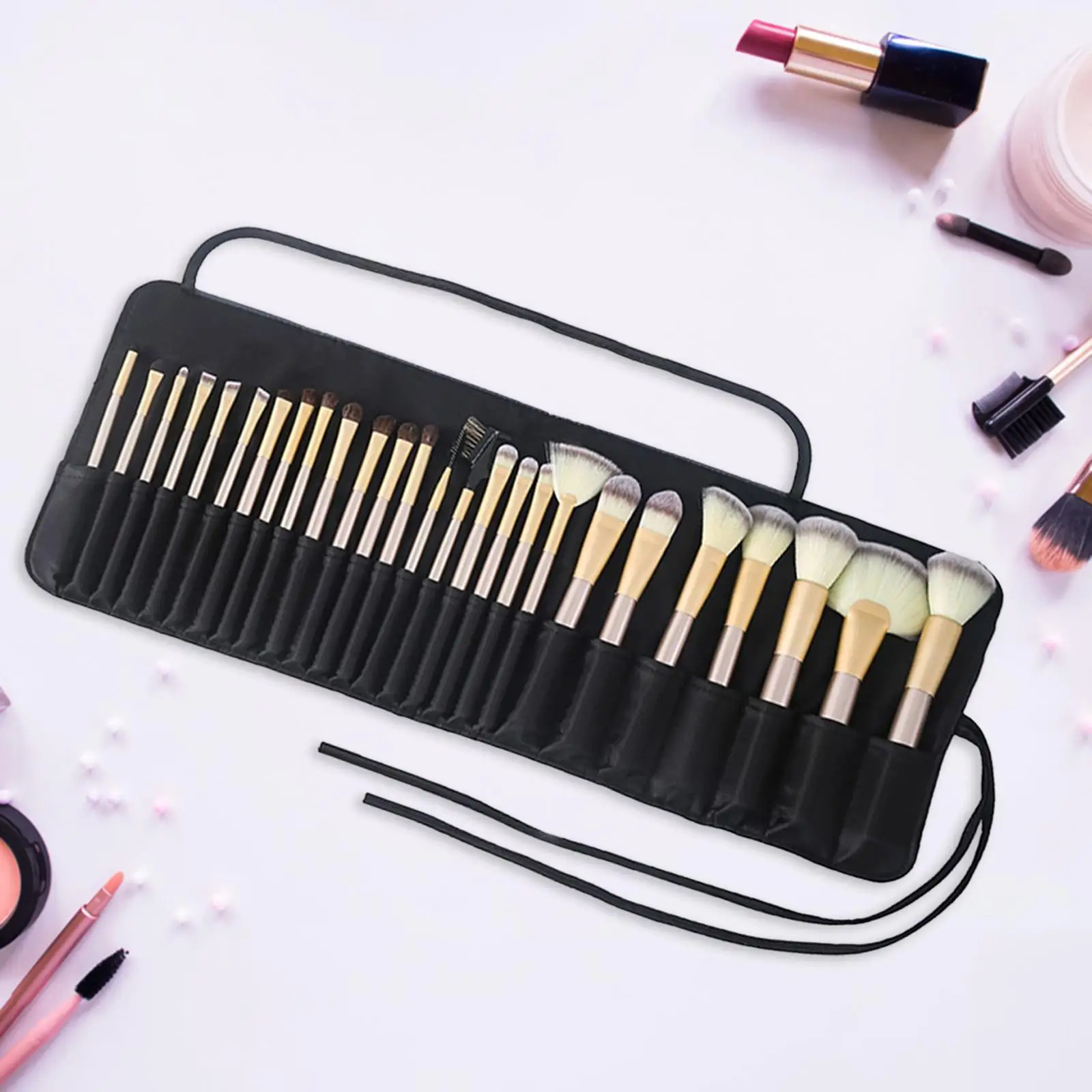Cosmetic Case Carrying Bag Pouch for Home Use Women Girls Makeup