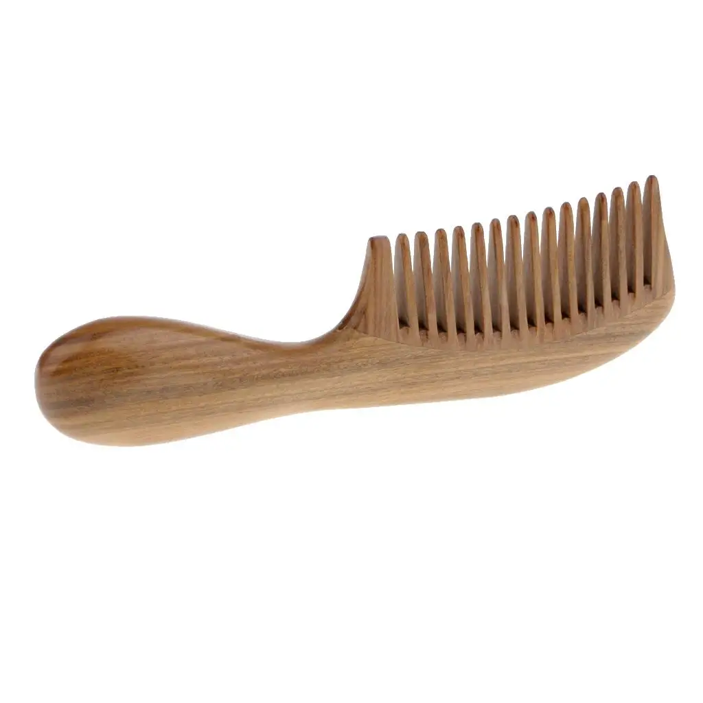 Wide  Wooden Comb - Anti Massage Wood Combs -   Comb for Thick, Curly and Wavy Hair Detangling - Hair Care