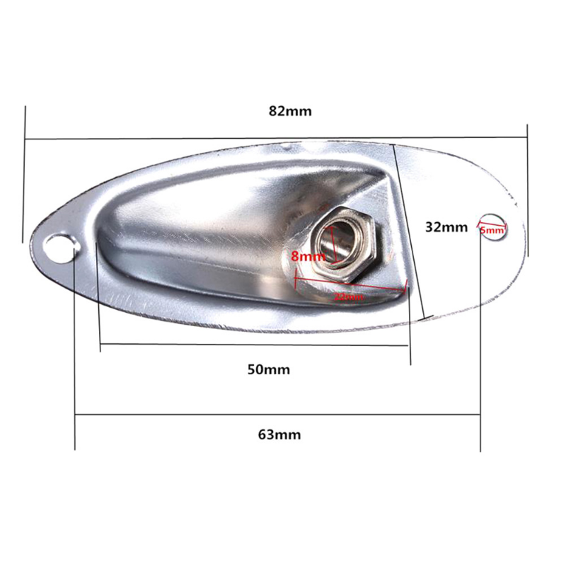 Ersatz für Strat Stratocaster E-Gitarren-Klinken platte 6,35mm 1/4 "boot förmige Audio-Anschluss buchse – Detail 6