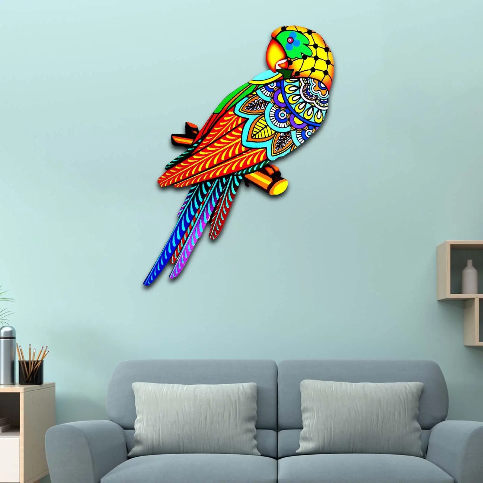bird Wall Art Decor Decorative Art Crafts 3D for Porch Bedroom Yard