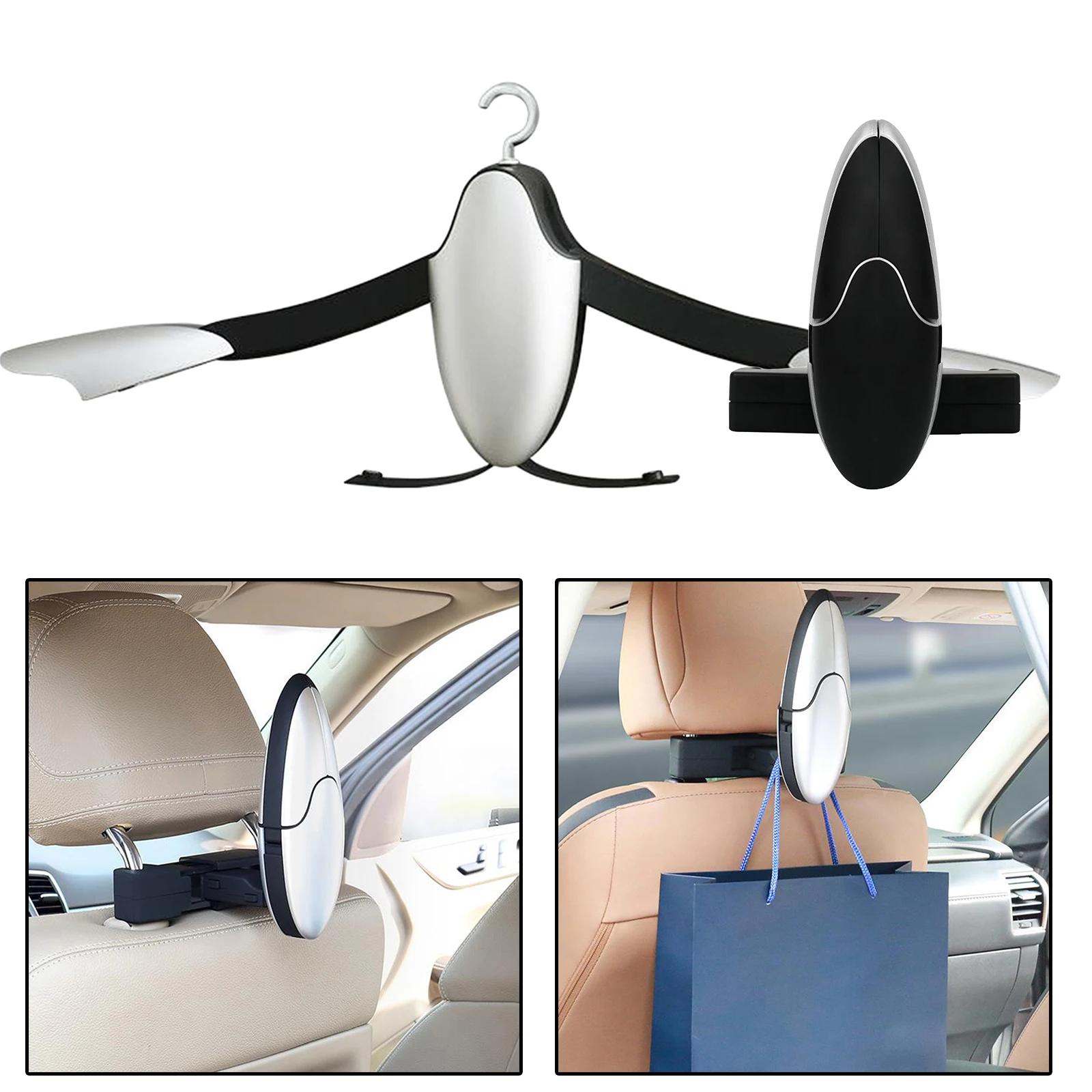 Car Back Seat Headrest Coat Hanger Folding Travel Vehicle Automotive Accessories Multipurpose Organizers Storage Suit