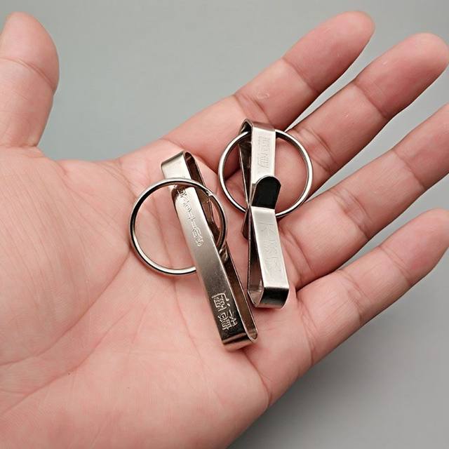 handmade classic double 314 stainless steel Daddy Detachable Quick Release  Belt loop ring clip on keyholder keychains EDC gift - AliExpress