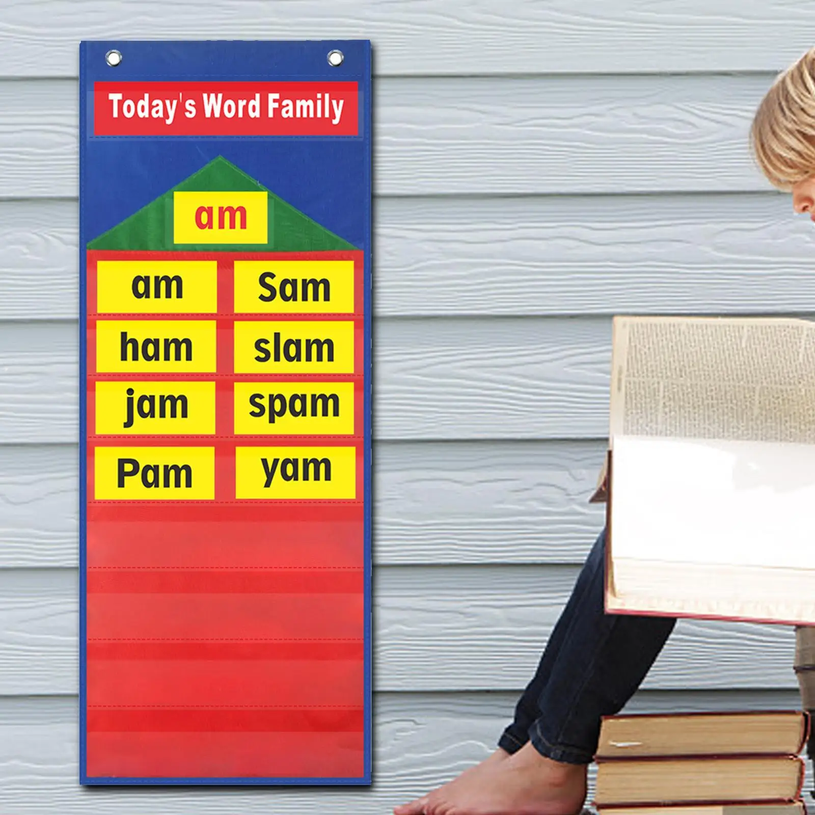 Word Recognition Pocket Chart wall Standard Pocket Charts for daily Schedule