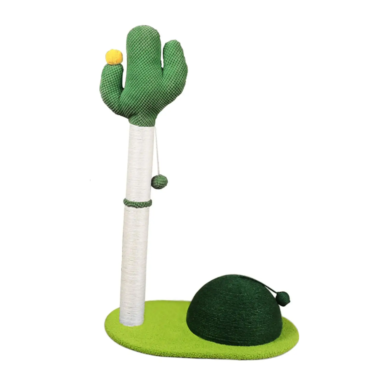 Cat Scratching Post with Teasing Hanging Balls Vertical Green Tree Cat Claw Scratcher for Indoor Cats Kittens Household