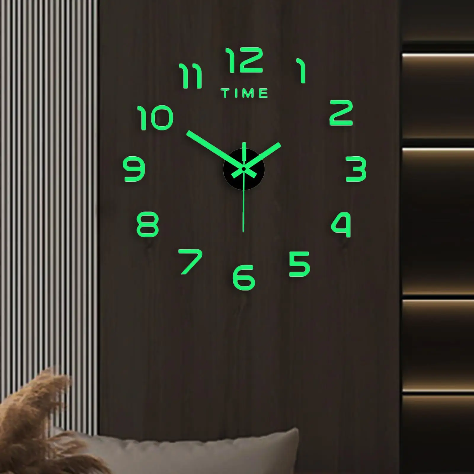 Luminous Wall Clock Stickers Decorative Clocks for Bedroom Home Decoration