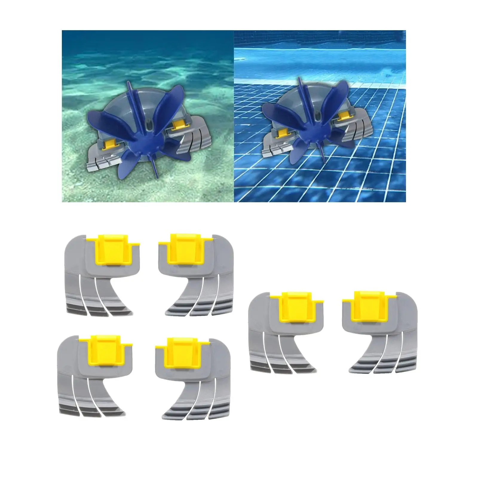 Scrubbing Brush 4Pcs Suction Robotic Pool Brush Pool Brush for Suction Robotic Pool Cleaner for MX8 , Accessories