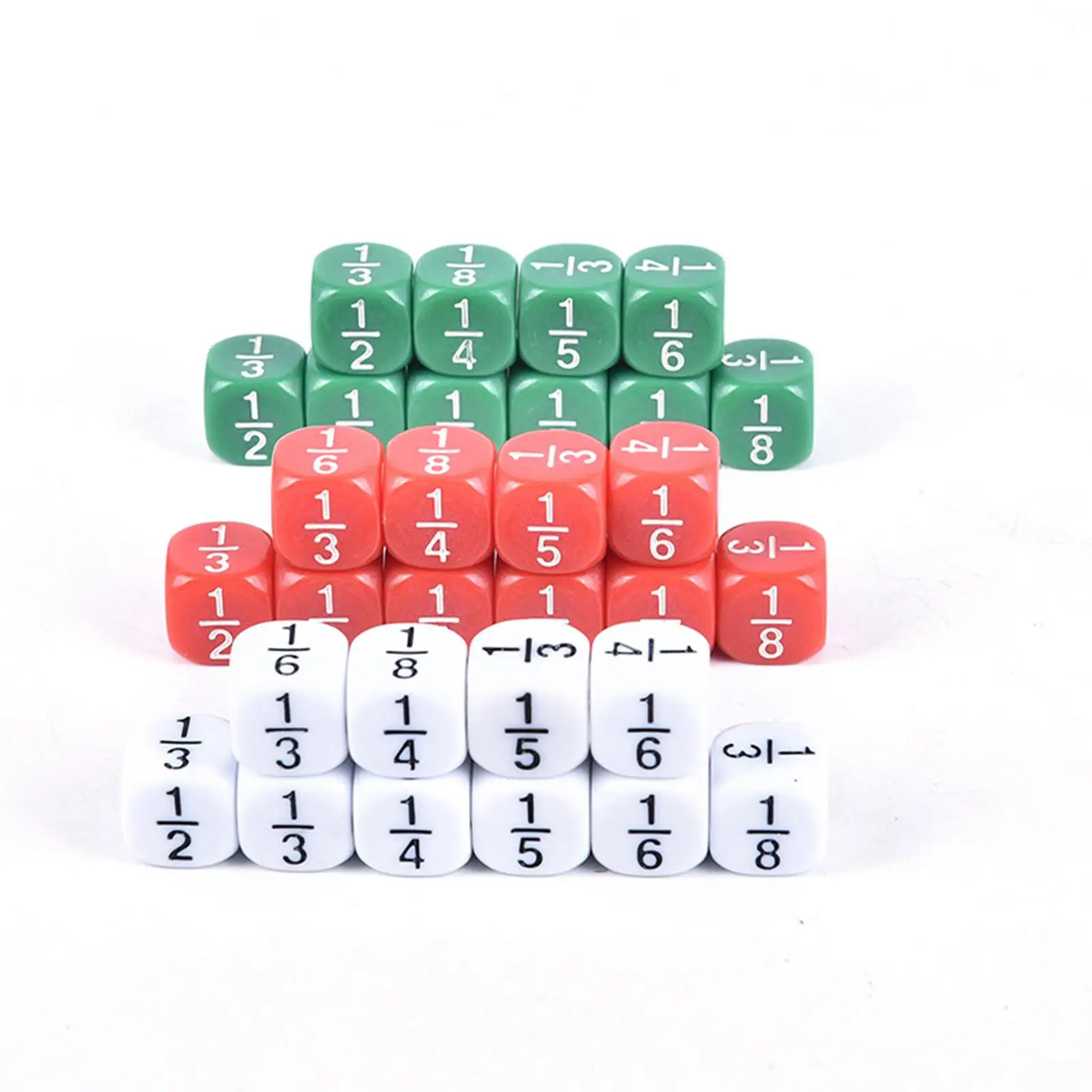 10 Pieces Fraction Dice Math Manipulatives Fractional Number Dices Fraction Equivalence