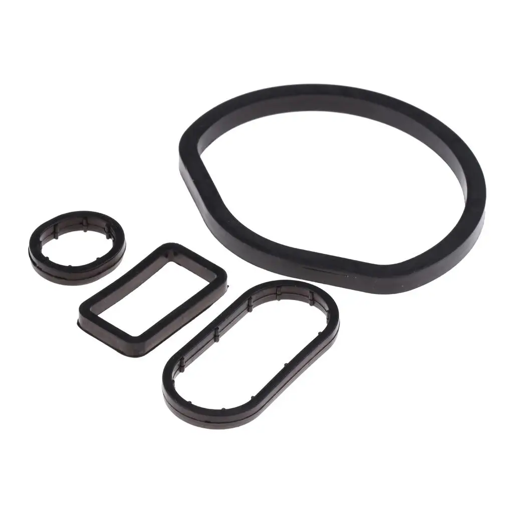 4 Pieces Oil Filter Housing Seal Ring Gaskets Repair Kit for Mercedes 