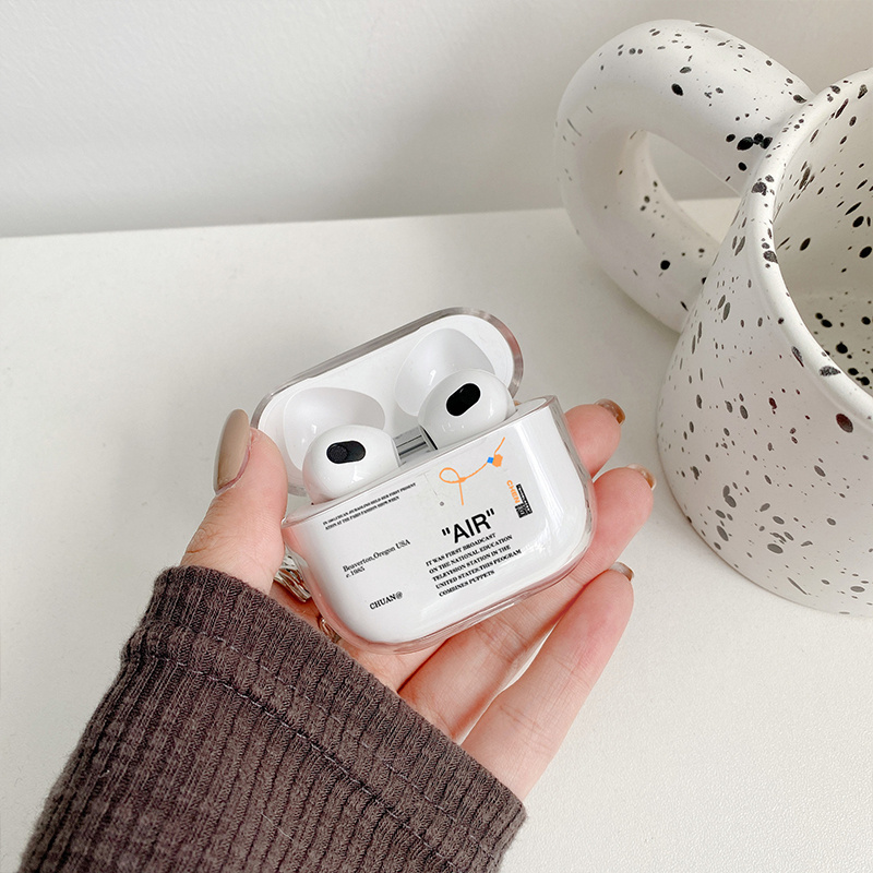 Hot Off Stylish White Airpods Case Clear Transparen Case for