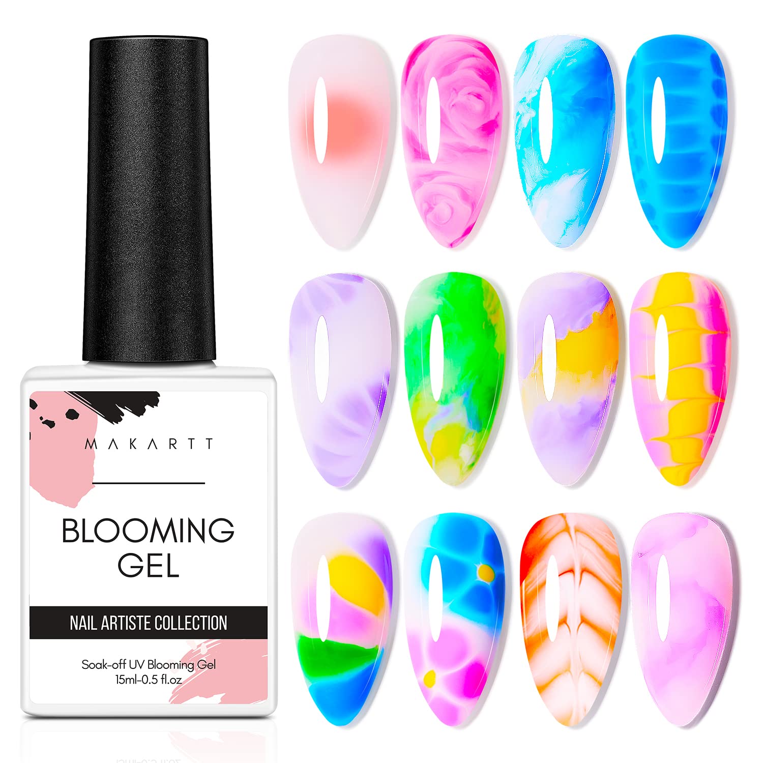 Best of Makartt Clear Blooming Gel–15ml UV LED Soak Off Nail Art Polish For Spreading Effect, Marble Nail Polish Gel Paint Nail Designs Reviews & Tips