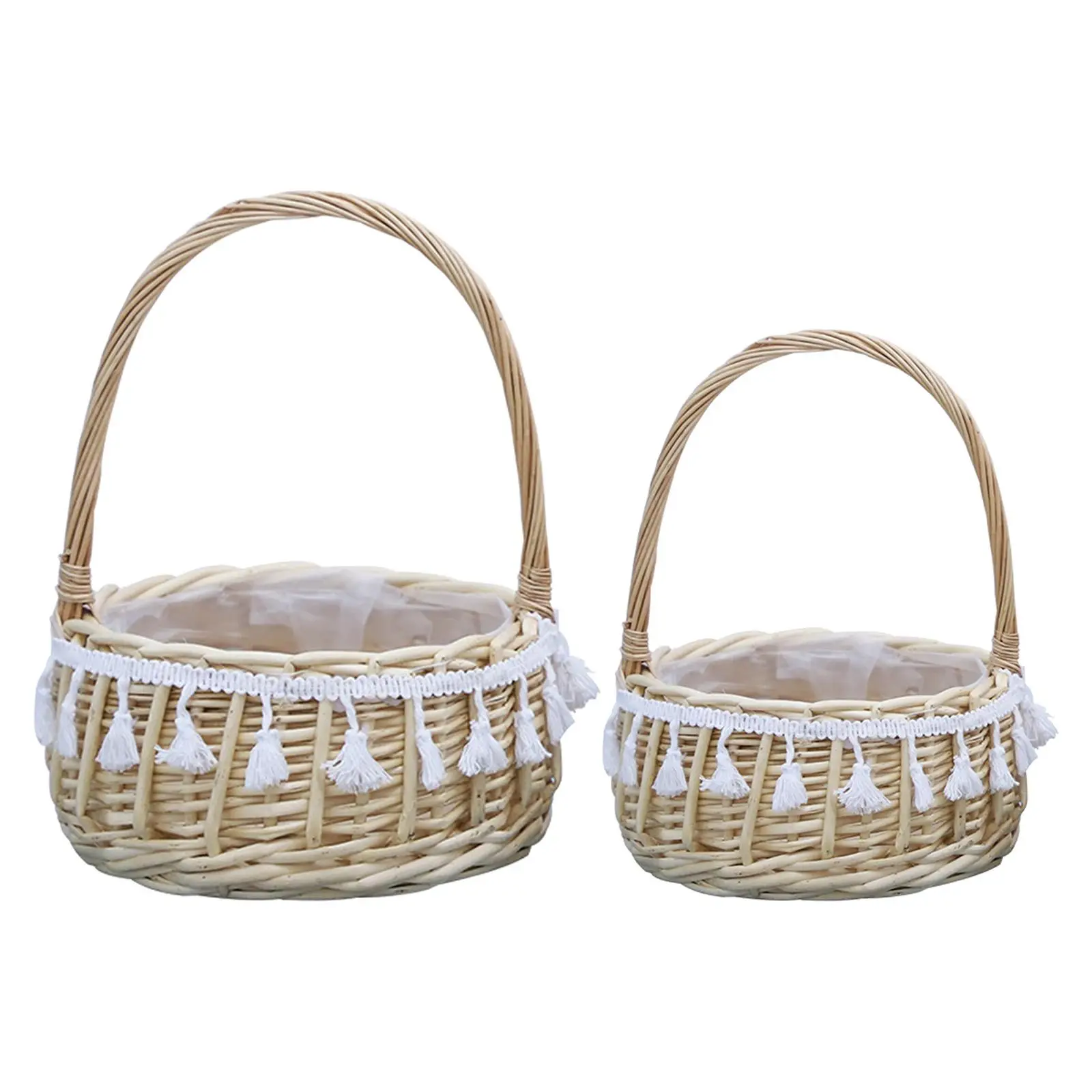 Storage Basket with Handles Flower Girl Baskets for Flower Arrangement