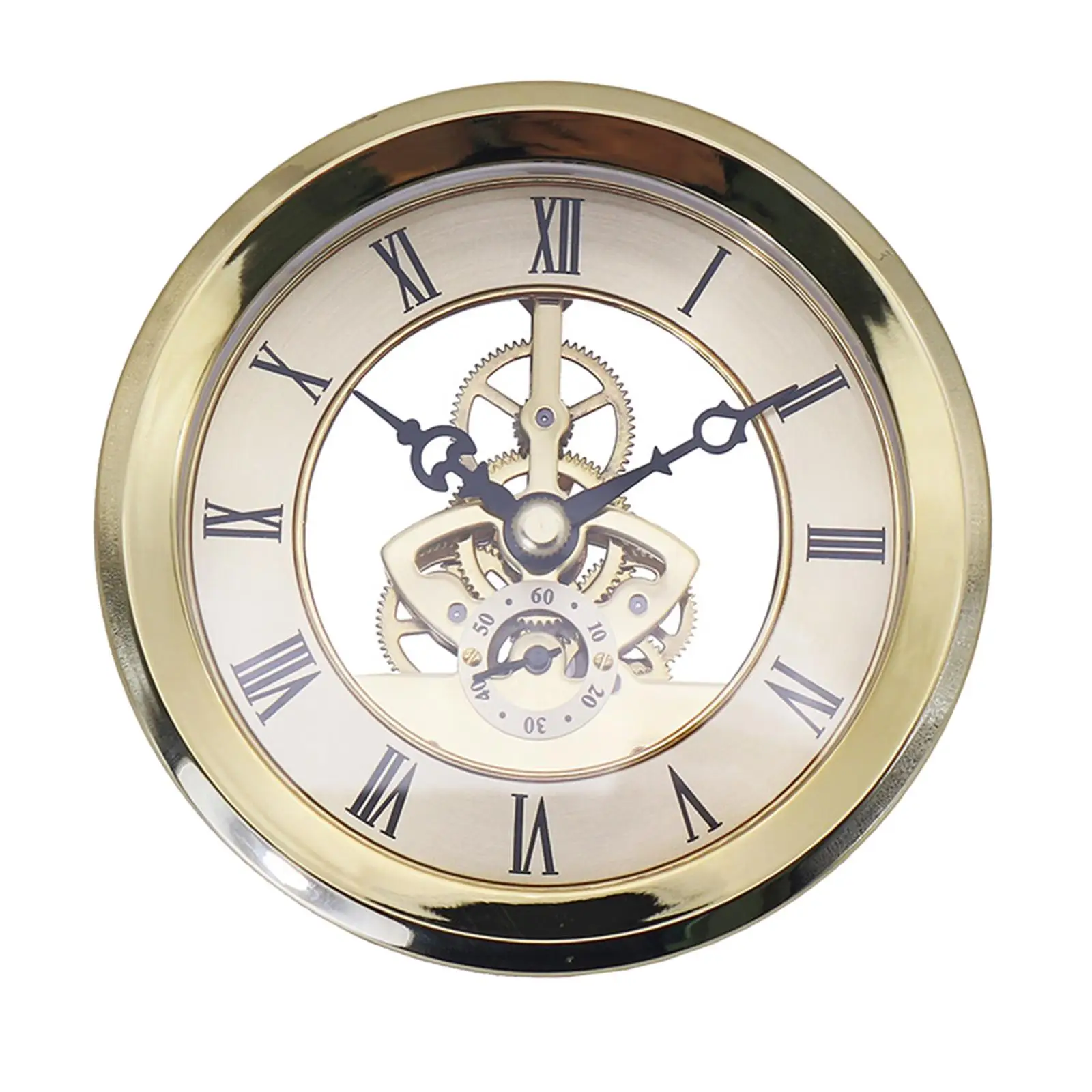 Quiet Skeleton Clock Insert 4.06in Clock Repair Gold DIY Crafts Quartz Movement