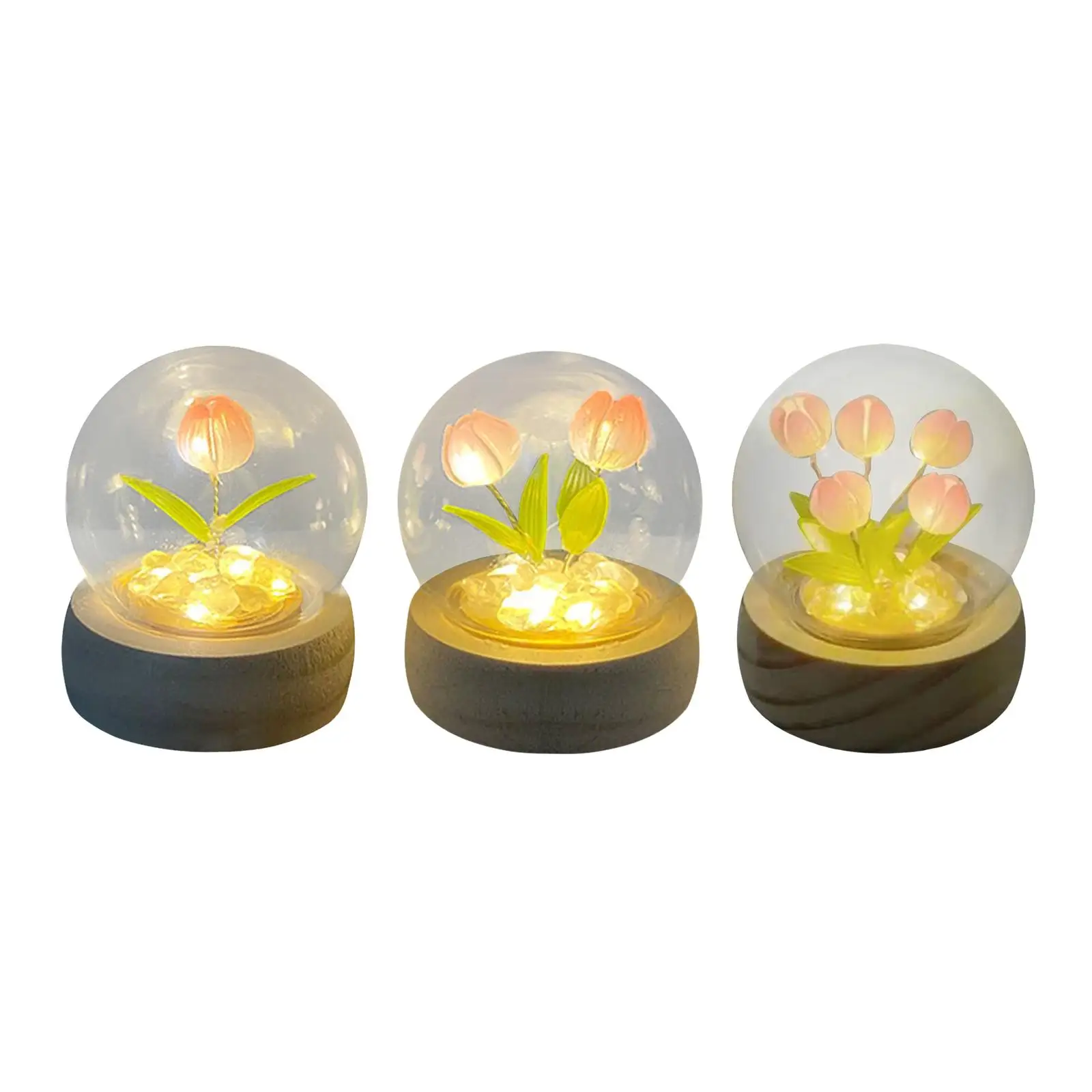 DIY Night Light Table Lamp Simulation Flower Lamp Flower Lamp Lighted Flowers Light for Table Decoration Ornament