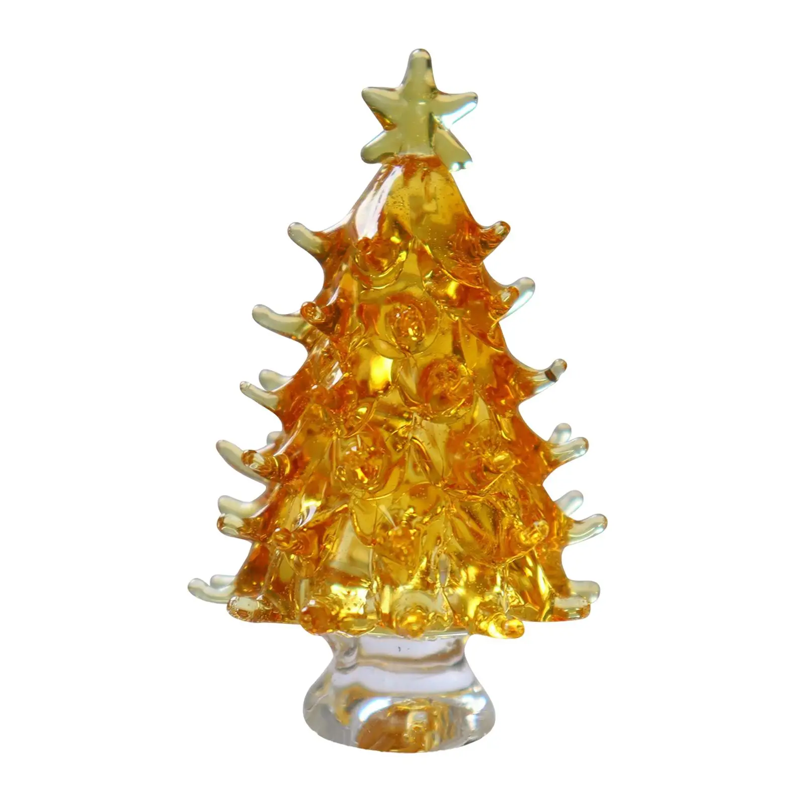 Small Christmas Tree Figurine Crafts Ornament for Bedroom Dining Tabletop