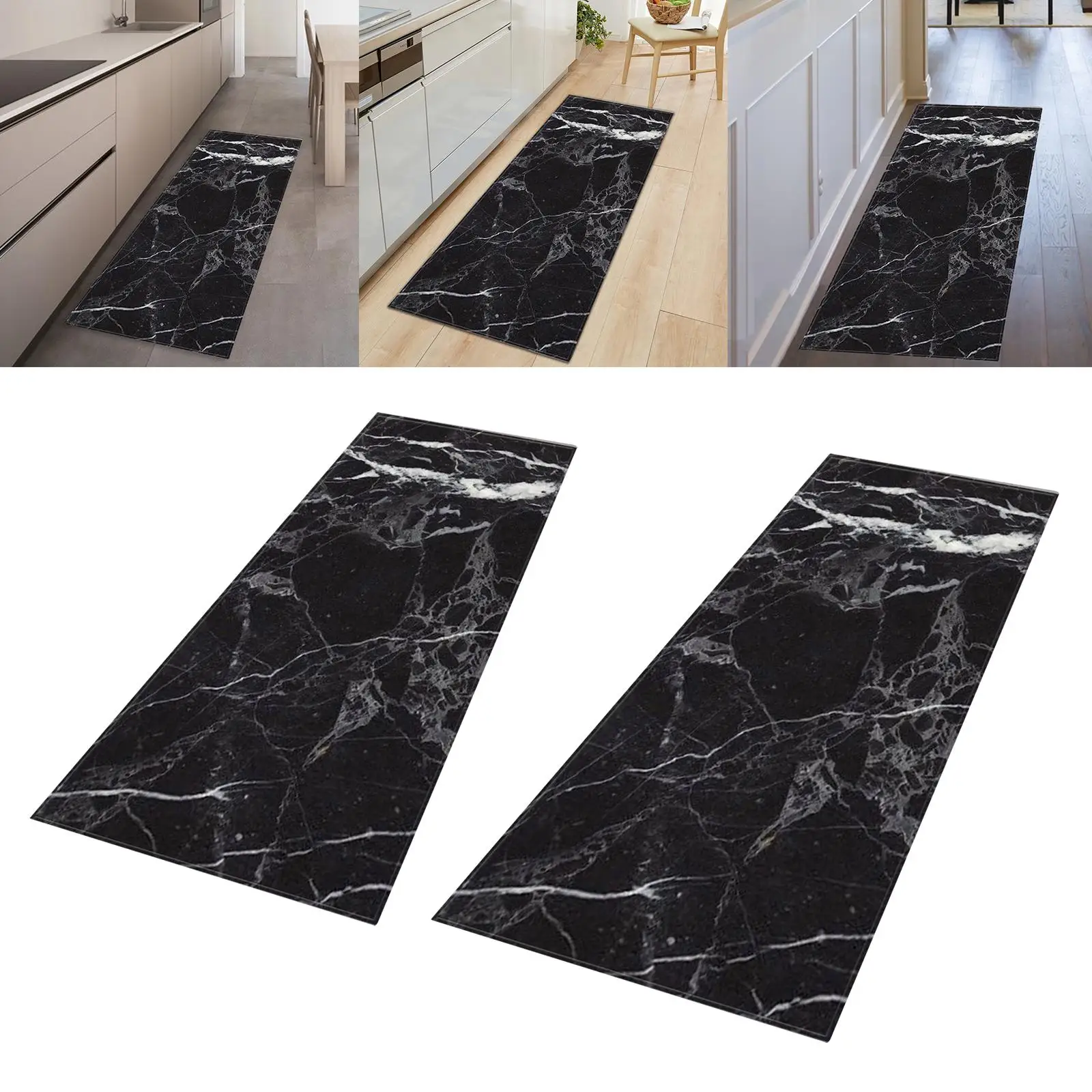 Marble Area Runner Rugs Decorative Area Carpet Door Mat Entrance Doormat for Indoor Living Room Entryway Bedroom Corridor