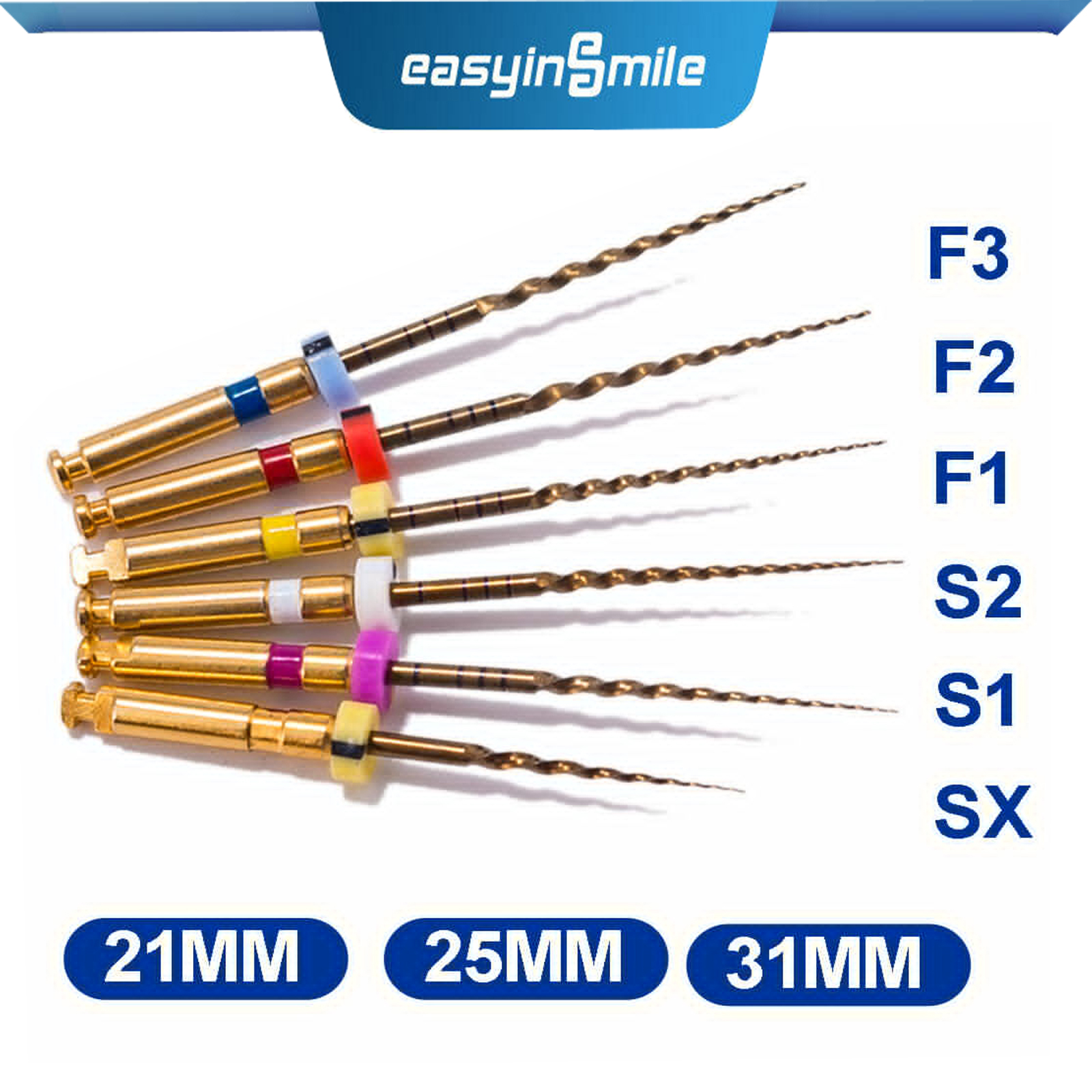 Best of 6pcs / pack Easyinsmile Dental Endo Gold Files X-Pro Large NITI Taper Rotary Endodontic File SX S1 F1 F2 F3 21MM 25MM 31MM Reviews & Tips