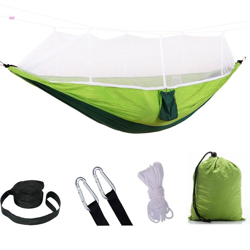 Description Picture 5 of itemMosquito Net Hammock Set Lightweigh Swing Hammocks Hanging Parachute for 2 Person Outdoor Camping Rest Pop-up