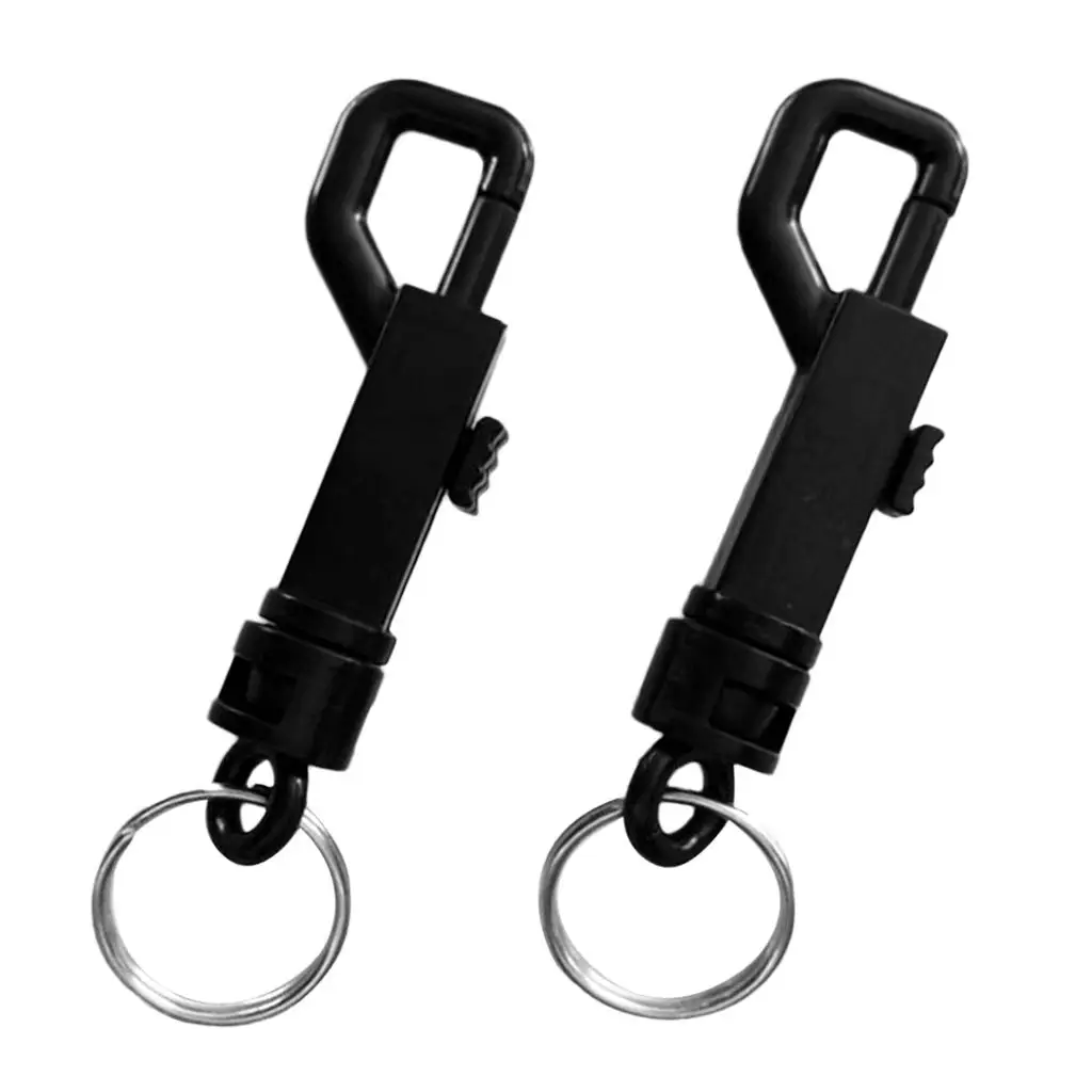 Pack 2 Durable Plastic Swivel Snap Hook with  Outdoor Bag Lanyard Keyring Accessories