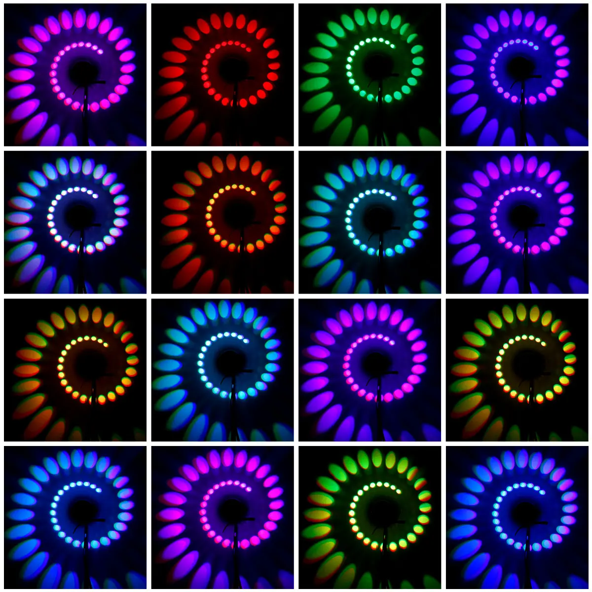 RGB Spiral Hole Wall Light 16 Colors With RGB Remote Control LED Wall Lamp Wandlamp For Party Bar Hall KTV Home Decoration bedside wall lamps