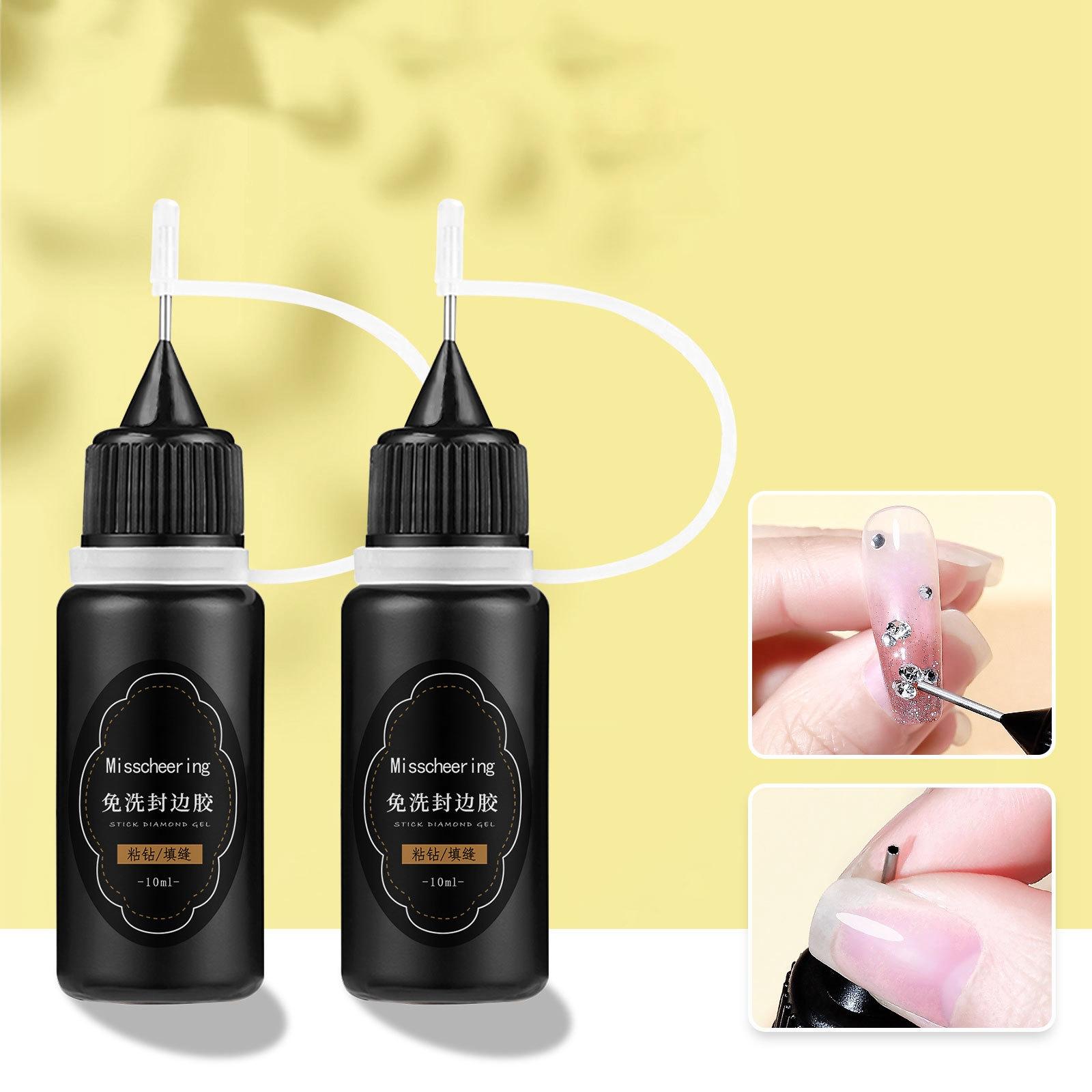 Nail Rhinestone Glue, Nail Foil Glue Pen Decoration Stick Clear for Salon