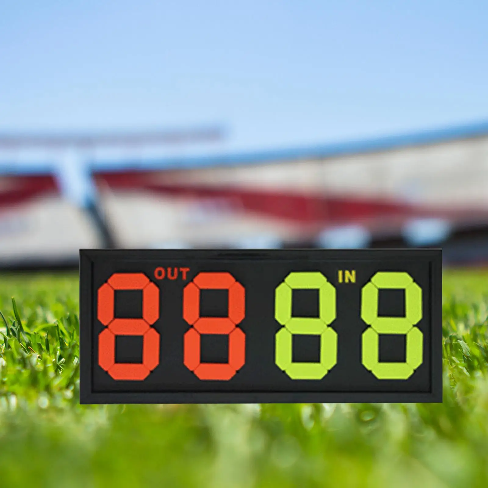 Football Manual Substitution Board 4 digits Out in Fluorescent Display