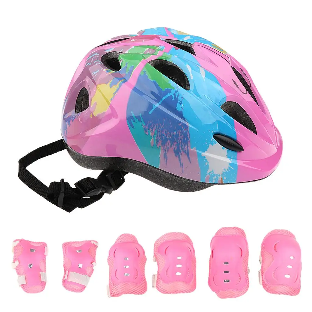 7 Pieces Kids Protective Gear Set for Scooter Cycling Roller Skating Skateboard