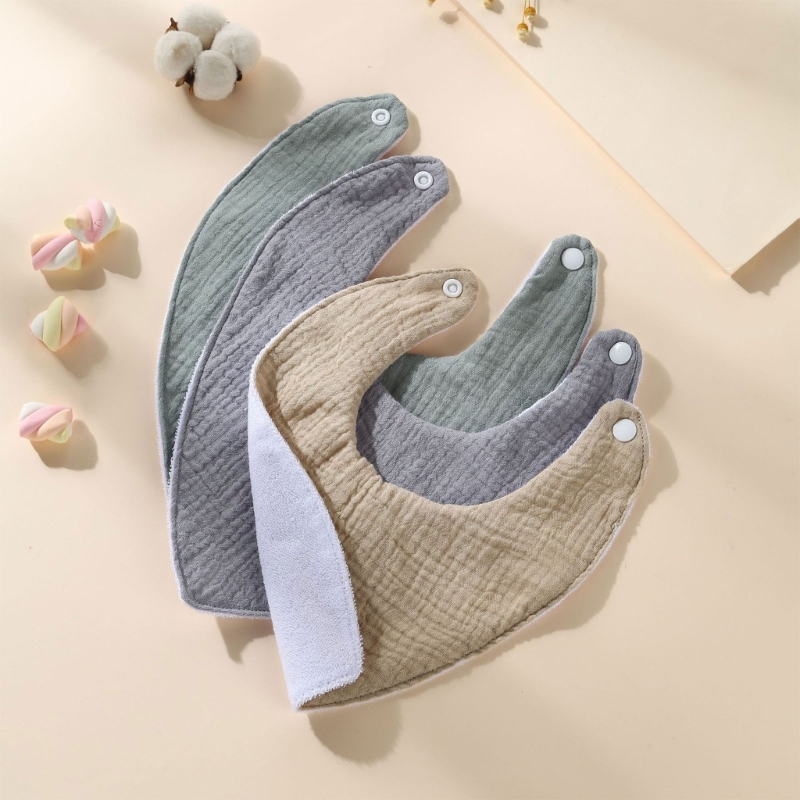 3-teilige, niedliche und funktionale Spucklätzchen für Babys, leicht zu reinigende Lösung zum Sabbern, wasserdichte halten Ihr – Detail 5