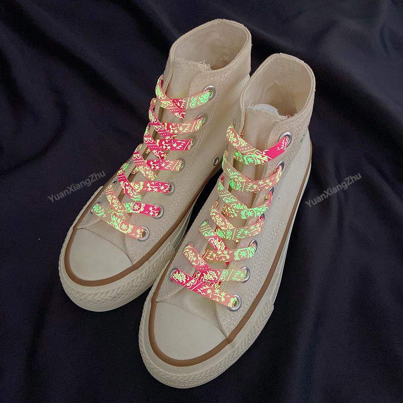 1Pair Luminous Shoelace Quality Fluorescent Boot Shoelaces for Sneakers Flat Laces Shoestrings Night Glow Strings 120/140/160CM