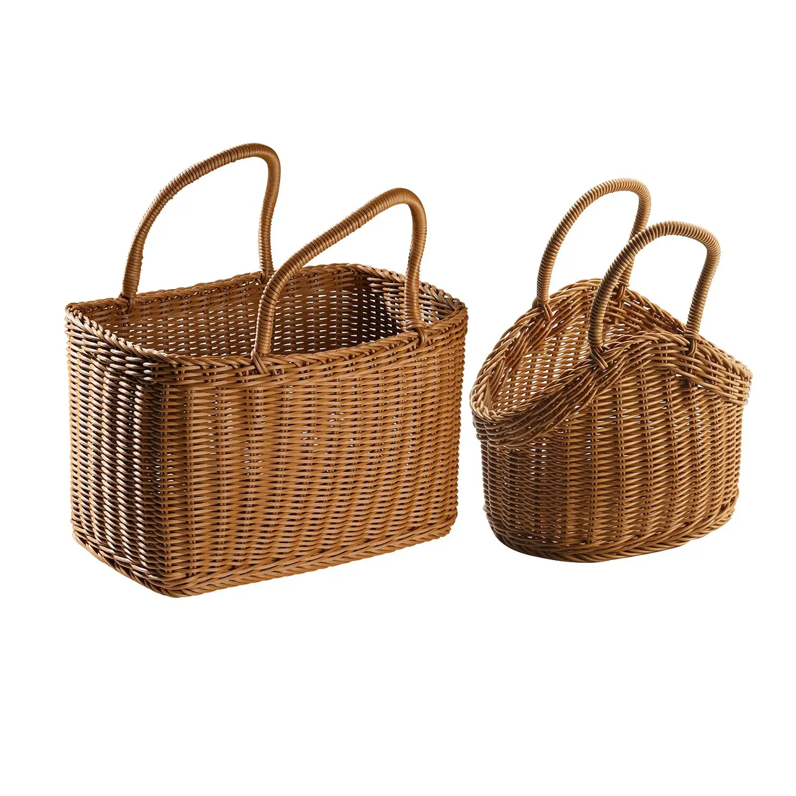 Storage Basket with Handle Ornament Containers for Vegetables Picnic Pantry