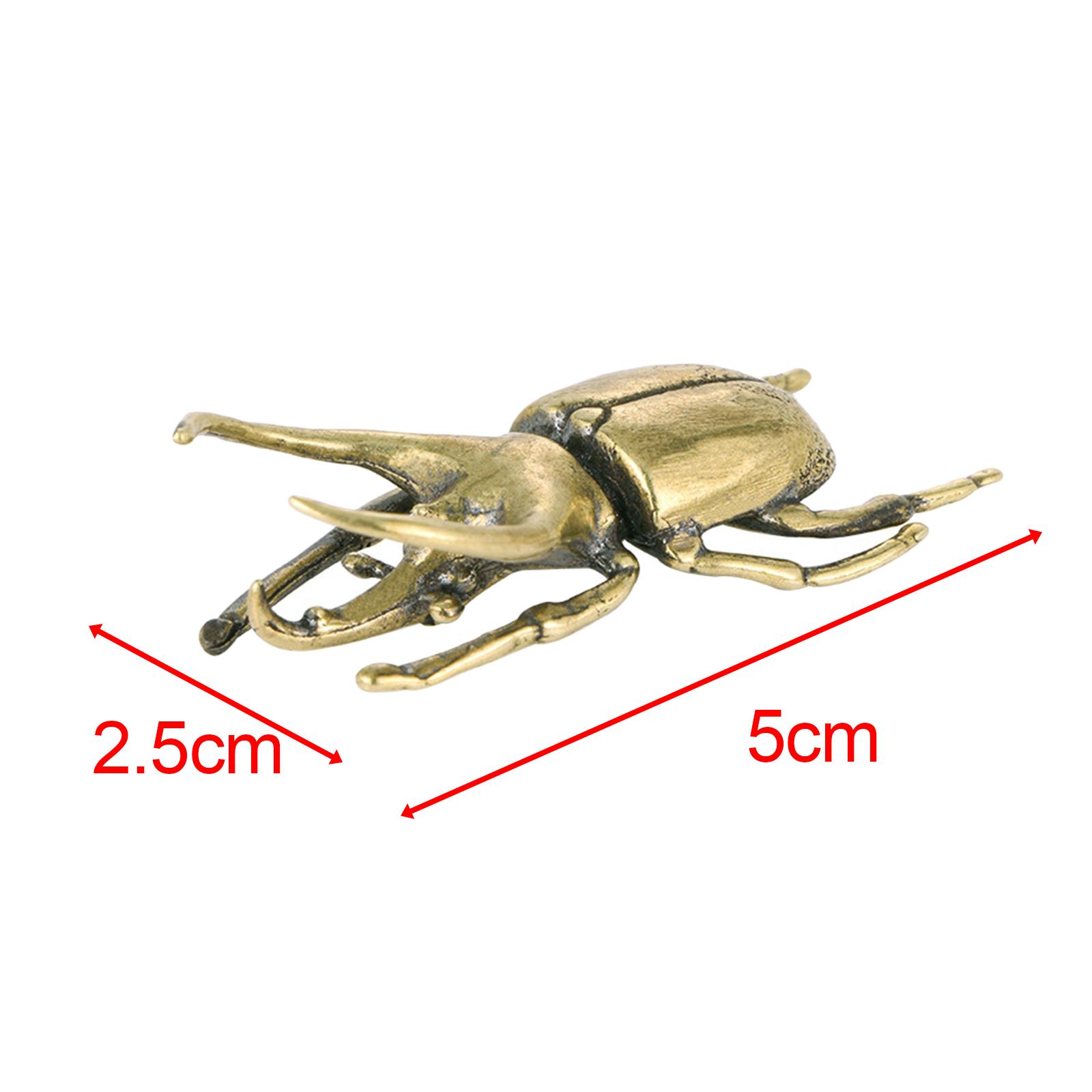Латунная Статуэтка жука, искусство животного, скульптура, настольный  фэн-шуй для книжного шкафа, украшение для дома, подарок | AliExpress