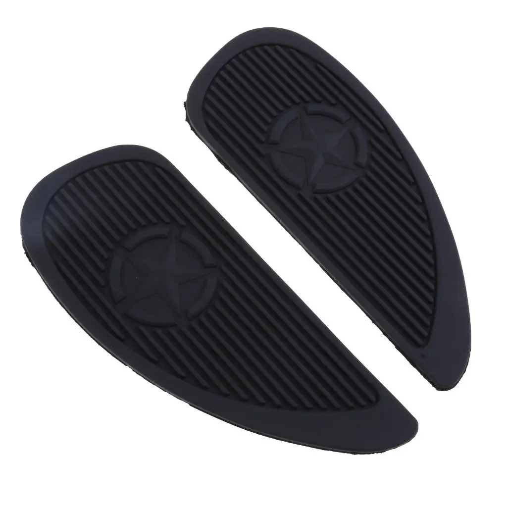 Pair Universal Motorcycle Gas Fuel Tanks Traction Pads Side Knee Protector