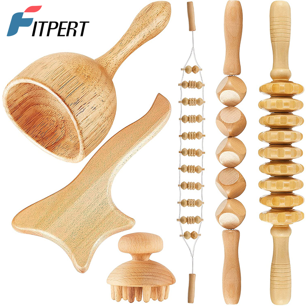 Best of 6 In 1 Wood Therapy Massage Tools, Maderoterapia Kit Home Wood Massager Roller Wood Gua Sha Roller Manual Wooden Fascia Massager Reviews & Tips