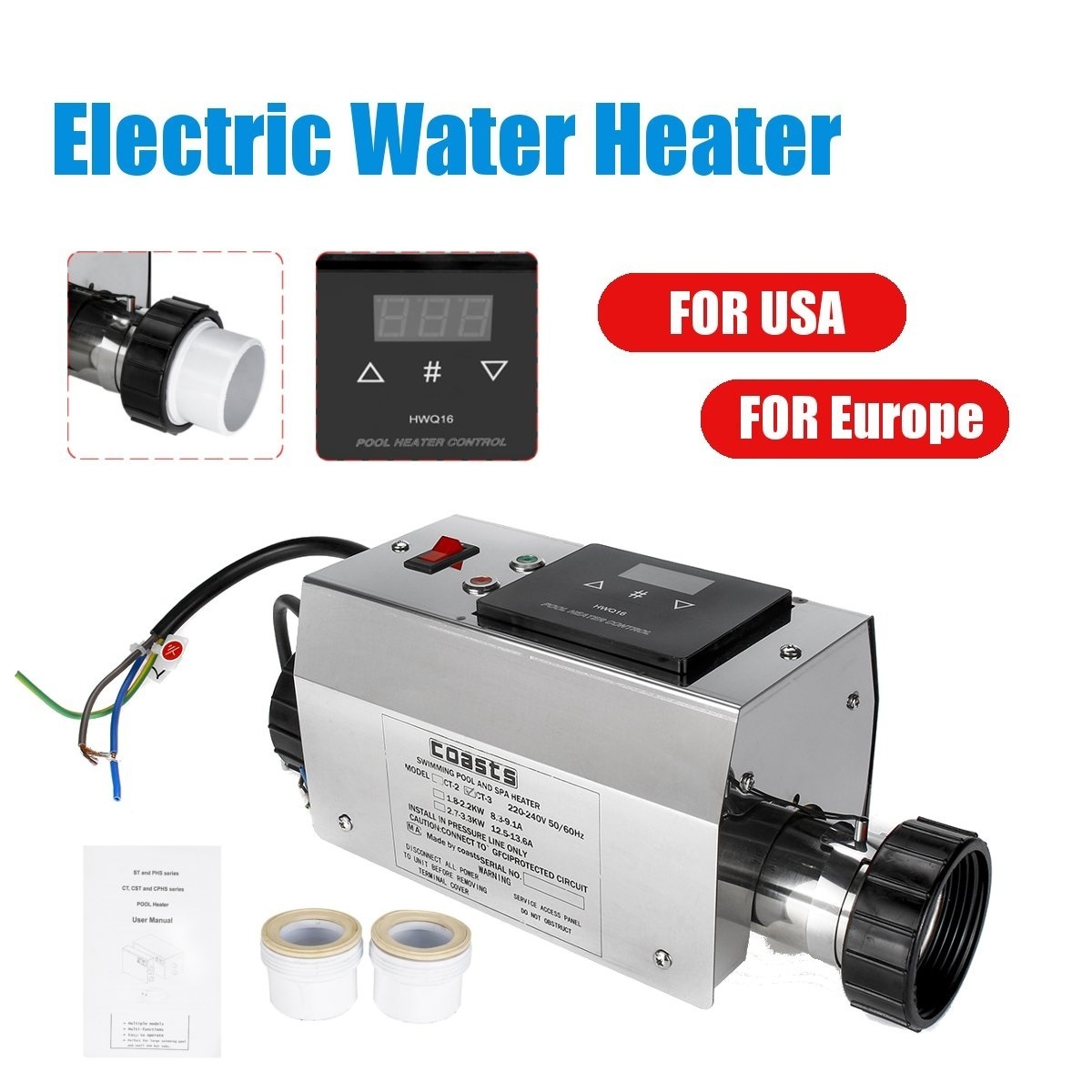 Title 4, 3KW elektrischer Warmwasserbereiter, einstellba...