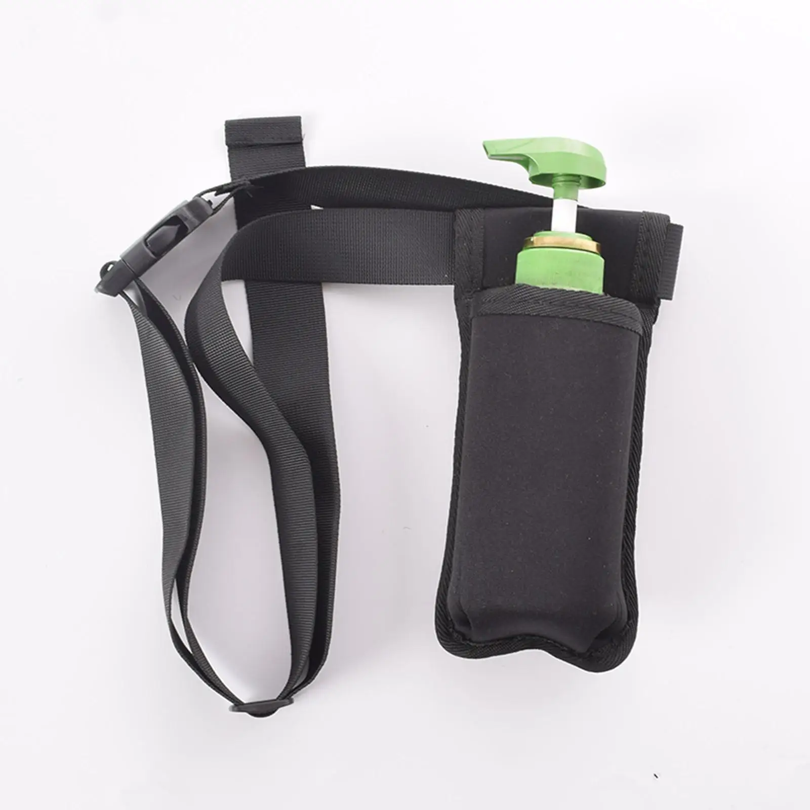 Single Massage Bottle Holster Waist Black for Massage Lotion Pump Bottle Bag