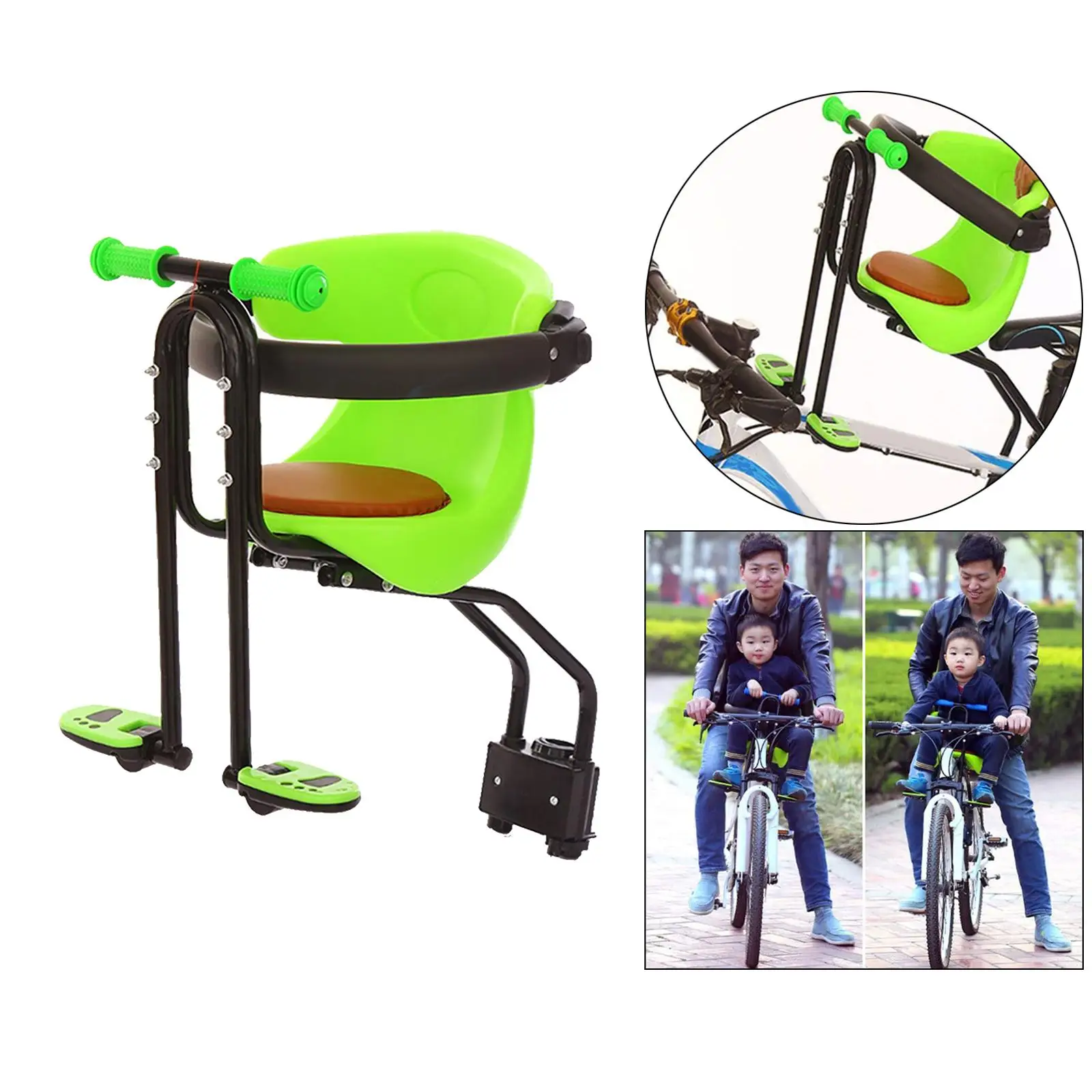 Bike Bicycle Safety Baby Kids Child Seat Saddle Front Carrier with Handrail