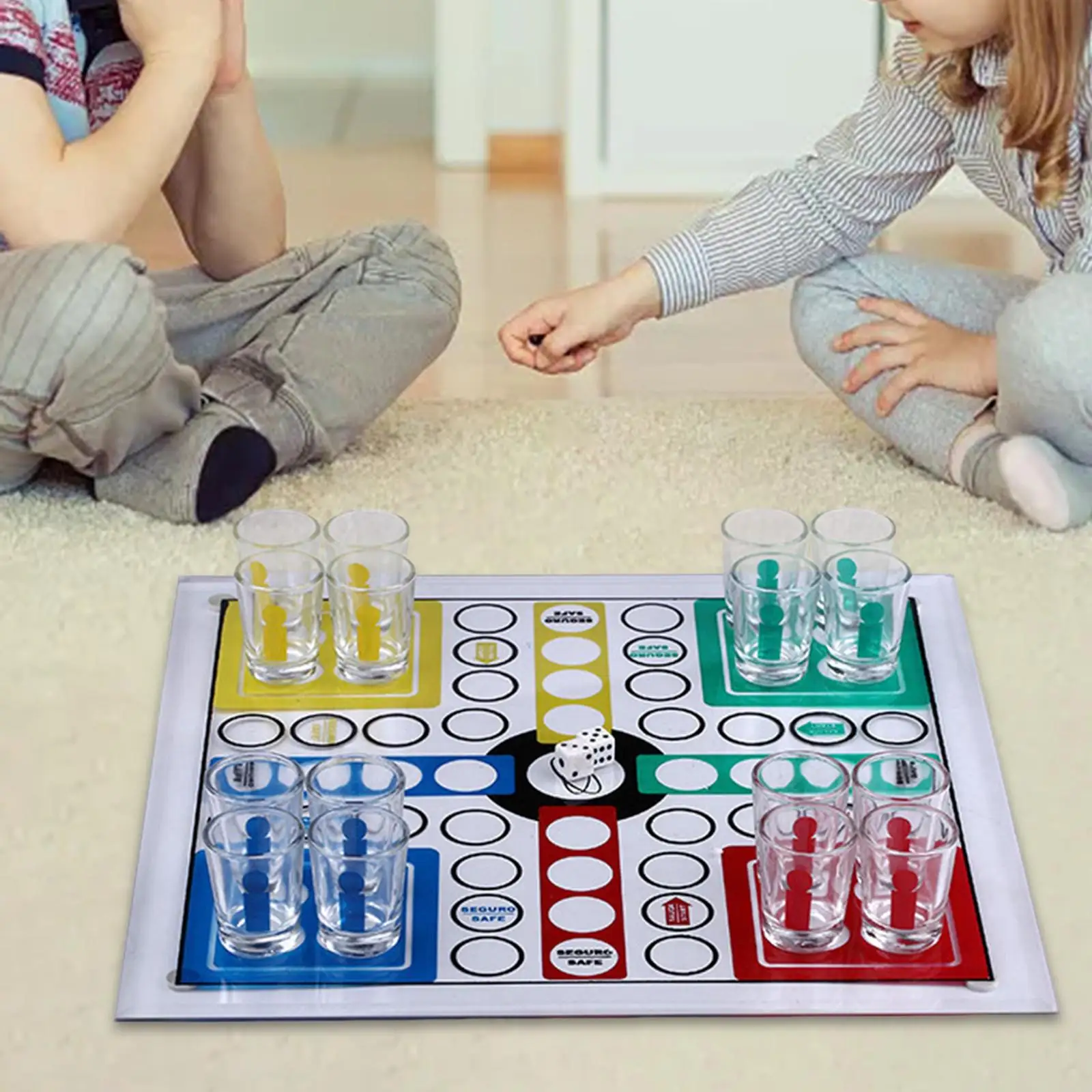 Wine Cup Flying Chess Novelty Table Drinking Bar Game Interactive Entertainment Chess Game for Bar Home Easter Party Gifts