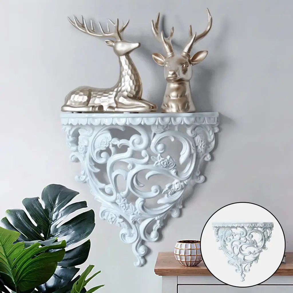 European Floating Shelf TV Furnishing Photo  Vase Souvenir Display Organizer Holder Decorative Home Kitchen Bathroom Office