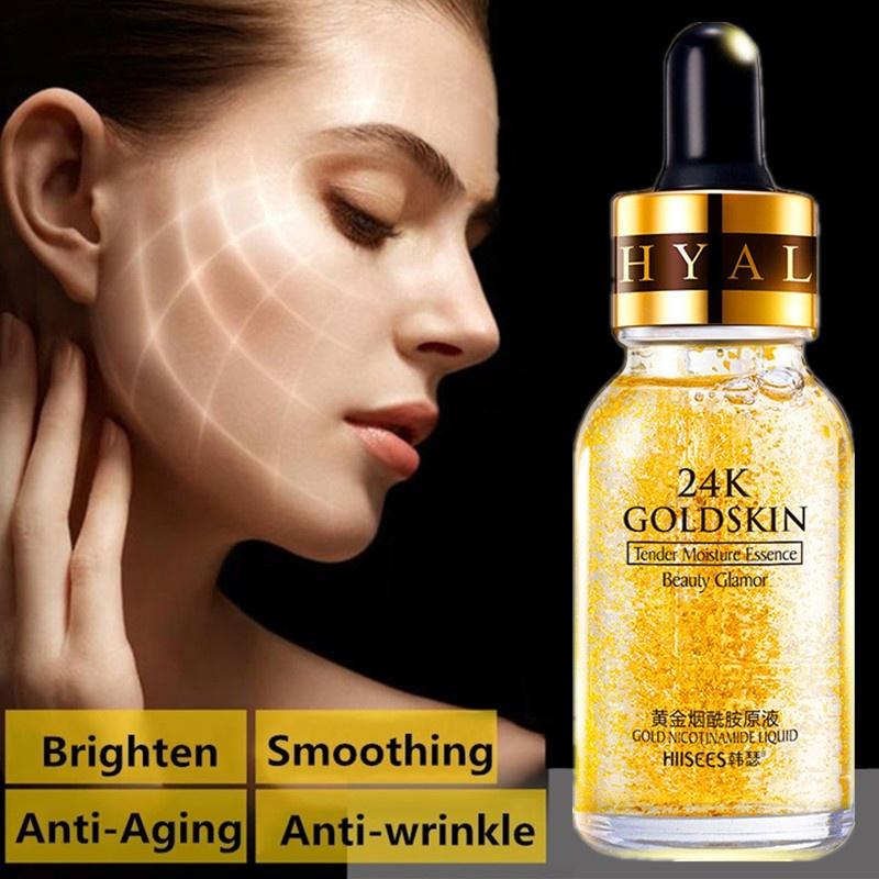 Best of 30ML 24K Gold Essence Anti Wrinkle Aging Face Collagen Moisturizing Hyaluronic Acid Serum Reviews & Tips