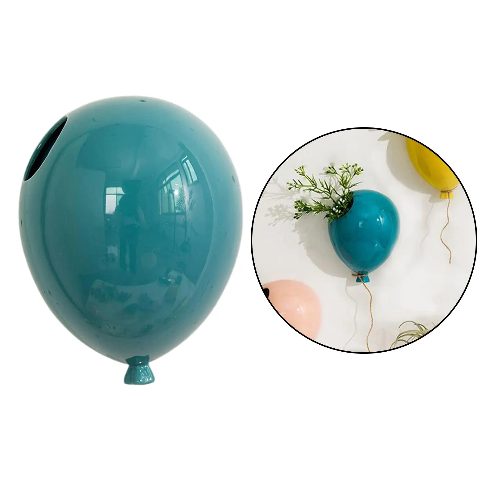 Creative Ceramic Balloon Hanging Flower Pot Living Room Flower Vase