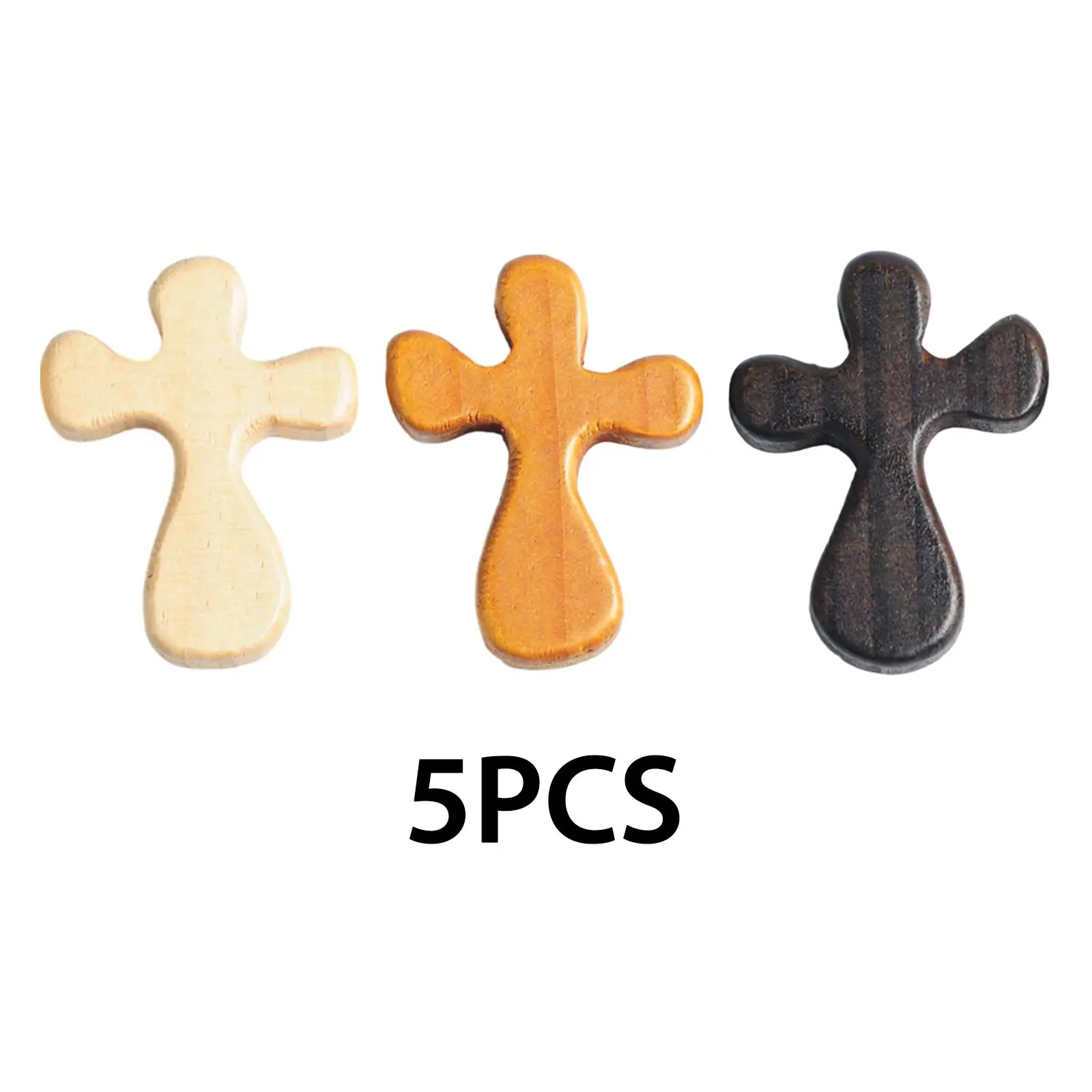 5x Prayer Cross Holy Land Clinging Palm Decor Religious Gift Colleague Wood