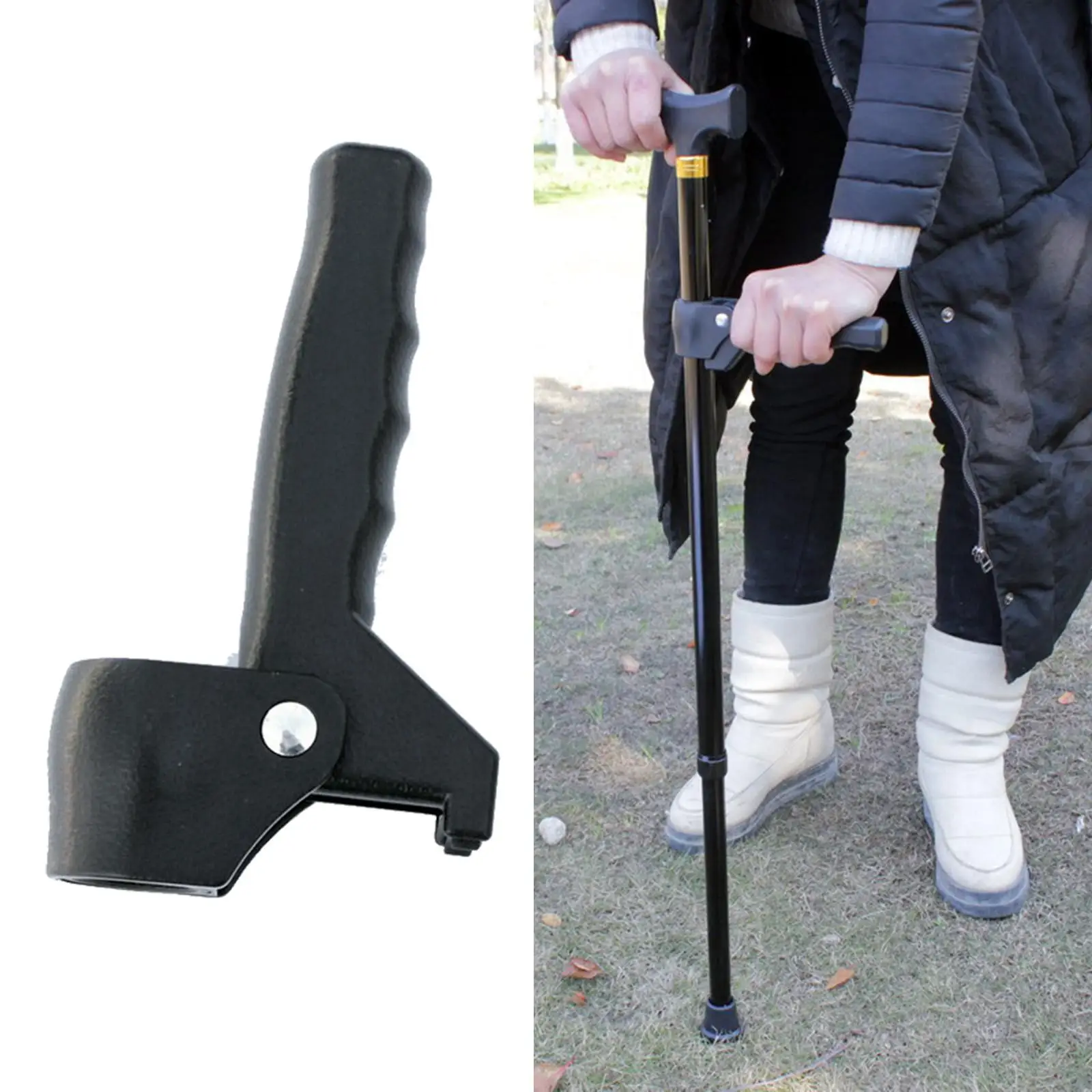 Walking Cane Accessory Extra Handle Old Man Elderly Booster Walking Stick Auxiliary Handle Great Gifts Lightweight Crutches