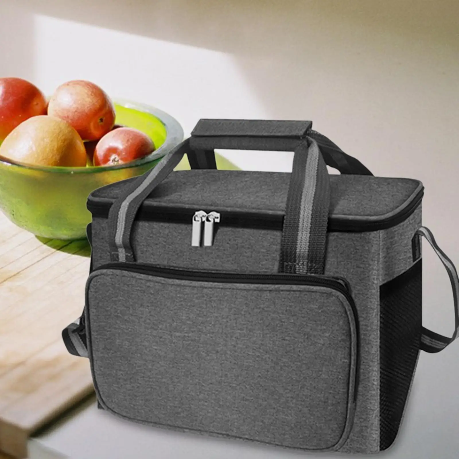 Insulated Lunch Bag Leakproof with Shoulder Strap and Top Handle Grocery Shopping Bag Lunch Cooler Bag for Camping Beach BBQ