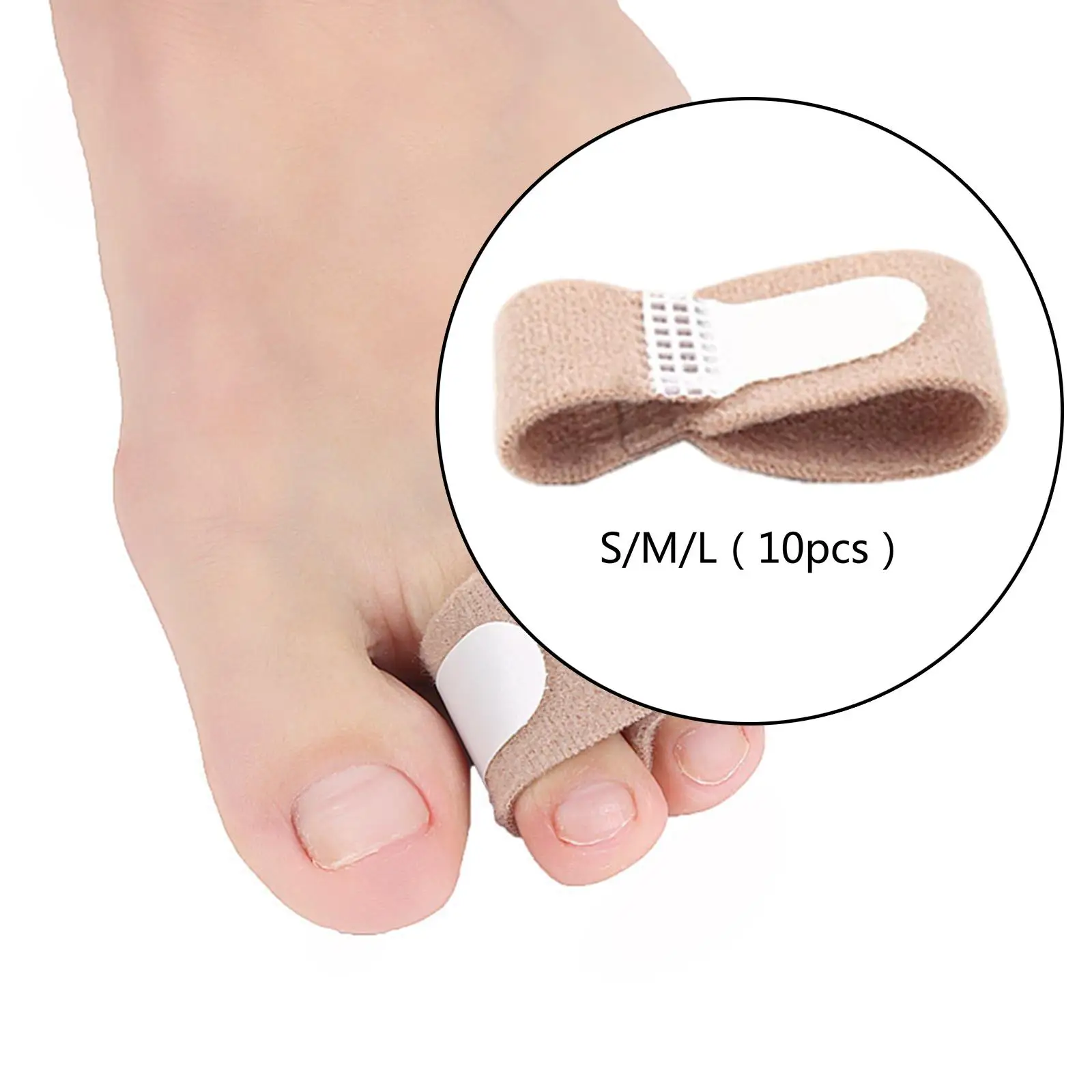 10Pcs Finger Wraps Toe Strap Bandage Compression Reusable Adjustable Elastic