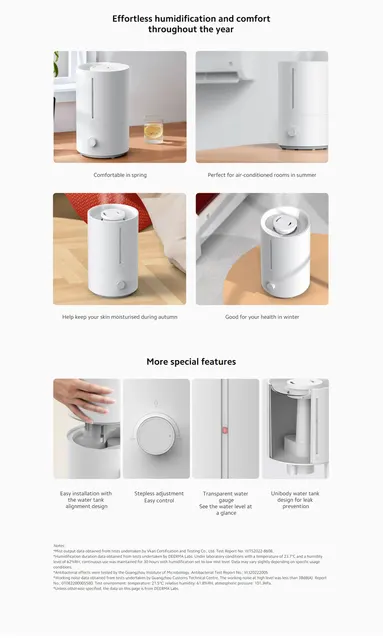 XIAOMI MIJIA Humidifier 2 with Smart Digital Bluetooth Thermometer Air  Humidifiers 4L 300ml/h For Office Home Bedroom Humidifier - AliExpress