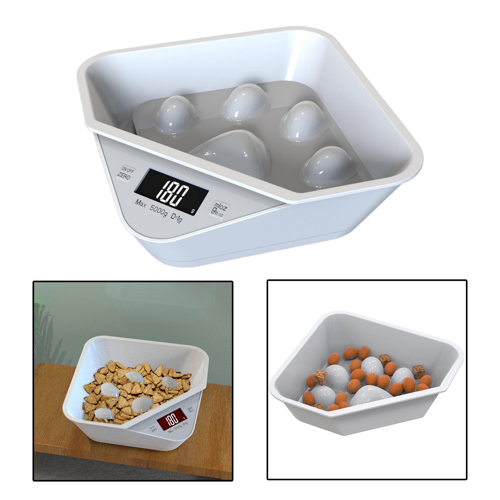 Weighing Digital Feeding Bowl Food Bowl Digital Scale Slow Feeder for Small Medium Dogs