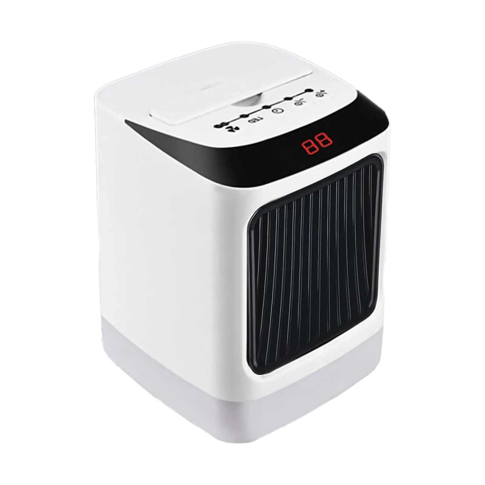 Portable Electric Heater Thermostat Night Light Timer Fast Heating 800W Fan Heater for Desk Indoor Use Office Bedroom Home