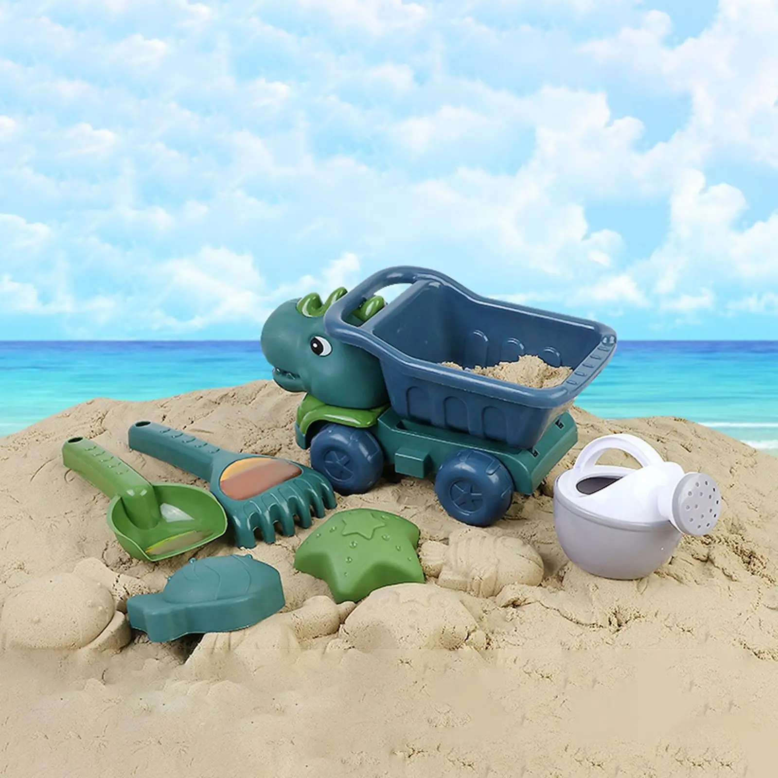 Kids Dinosaur Truck Sand Beach Toy Play Vehicle for Outdoor Activity Kids Children Age 2-6 Baby Toddler